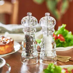 Мельница для соли «Нэнси» металлический механизм акрил D=55,H=180мм прозр.,металлич., изображение 2