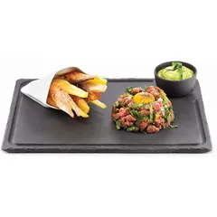 Емкость для закусок для картофеля фри фарфор ,H=7,L=12,B=11см белый, изображение 3