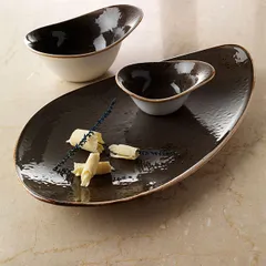 Салатник «Крафт» фарфор 450мл ,H=75,L=180,B=140мм серый, изображение 4