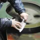 Нож поварской «Диакросс» сантоку сталь нерж. ,H=20,L=260/140,B=25мм металлич., изображение 5