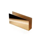 Салфетница «Брасс Плюс» прямоугольная латунь ,H=8,L=15см золотой