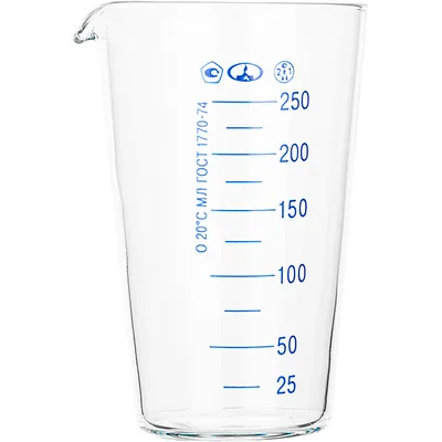 Мензурка ТС ГОСТ-1770-74 стекло 250мл D=75,H=125мм прозр.
