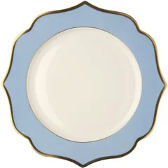 Тарелка «Ионика» фарфор D=20см бирюз.