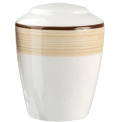 Salt shaker “Chino”  porcelain  D=58, H=76mm  white, beige.