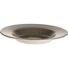 Блюдо «Революшн Гранит» круглое глубокое фарфор 450мл D=270,H=35мм серый,коричнев., изображение 2