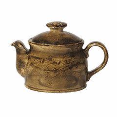 Чайник заварочный «Крафт Грин» фарфор 425мл D=75,H=114,L=170мм коричнев.