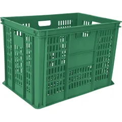 Perforated food box  polyethylene  98.4 l , H=41, L=60, B=40 cm  green.