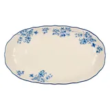 Блюдо «Фиори» овальное фарфор ,H=41,L=307,B=178мм слон.кость,синий