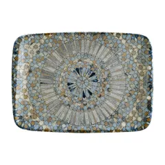 Блюдо сервировочное «Мозаик» прямоугольное фарфор ,L=23,B=16см разноцветн.