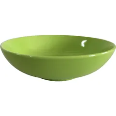 Deep plate  ceramics  D=18cm  green.