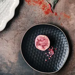 Тарелка «Кюпсели» мелкая керамика ,L=28,B=25,5см черный, изображение 2