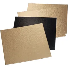 Подложка для кондитерских изделий[50шт] картон ,L=16,B=16см золотой,черный