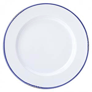 Тарелка «Эйвбери блю» мелкая керамика D=260,H=28мм белый,синий