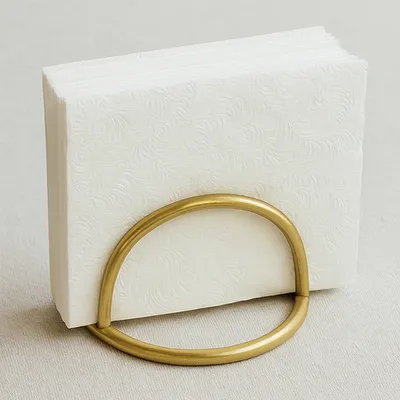 Салфетница «Брасс» дуга латунь D=10,H=7см золотой, изображение 2