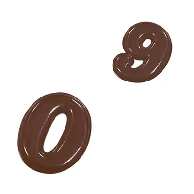 Форма для шоколада «Цифры» полиэтилен ,L=24,B=18,5см, изображение 2