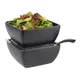 Салатник «Слэйт» пластик 1,5л ,H=9,L=19,B=19см черный, изображение 4