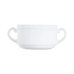 Broth cup "Trianon" glass 300ml D=10,H=6,L=14cm white