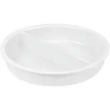 Емкость для мармита круглая с разделителем фарфор D=370,H=57мм белый