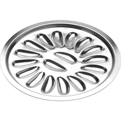 Dish for oysters stainless steel D=250,H=16mm metal.