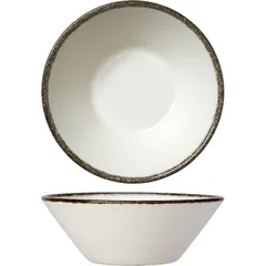 Salad bowl “Chakoul dapple”  porcelain  D=14cm  white, black