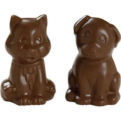 Mold for chocolate “Kitten” on a sheet 27.5*13.5cm[2pcs] polycarbonate ,H=88,B=55mm