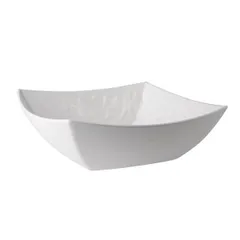 Square salad bowl plastic 3.3l ,H=10,L=30.5,B=30.5cm white