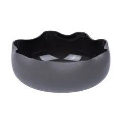 Салатник «Вейв» фарфор 250мл D=11,H=4см черный