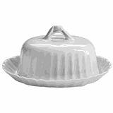 Масленка «Тюльпан» с крышкой фарфор 0,6л белый