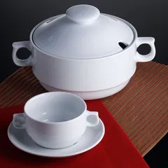 Чашка бульонная «Прага» фарфор 390мл D=11,H=6,L=16,B=11см белый, изображение 3