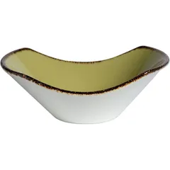 Salad bowl for compliment “Terramesa Olive”  porcelain  40 ml , H=3, L=9, B=7 cm  olive.