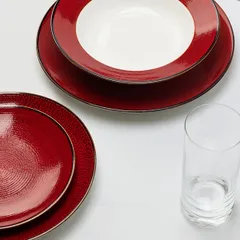 Тарелка «Джаспер» мелкая фарфор D=177,H=23мм красный, изображение 4