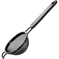 Сито с пласт.ручкой сталь нерж.,антиприг.покр. D=70,H=30,L=185мм черный