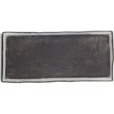 Блюдо «Сольстис Мун Лайт» прямоугольное фарфор ,H=16,L=300,B=135мм серый,черный