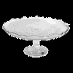 Ваза для фруктов плоская стекло D=28,H=12см прозр.