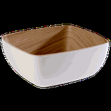 Салатник GN1/6 пластик 1л ,H=75,L=176,B=162мм белый,бежев.