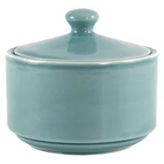 Sugar bowl “Watercolor” Praktik porcelain 250ml D=98,H=65mm blue.