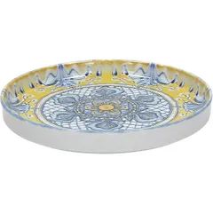 Тарелка «Позитано» с бортом фарфор D=21см васильк.,горчич., изображение 2