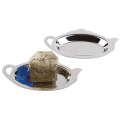 Saucer for tea bags [2 pcs]  steel  0.7 l , H=10, L=125, B=70mm  metal.