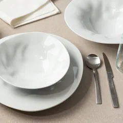 Тарелка для пасты «Фламенко» фарфор 0,5л D=27см белый, изображение 3