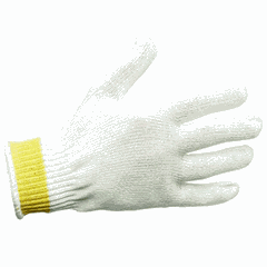 Protective gloves for meat cutting, size 8  white