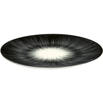 Тарелка «Де» №5 фарфор D=14см кремов.,черный, изображение 3