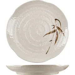 Plate “Bamboo” small  plastic  D=265, H=35mm  beige.