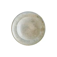 Тарелка глубокая «Луз» фарфор 400мл D=240,H=52мм серый,бежев.