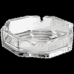 Ashtray 8-sided[2pcs] glass D=11,H=3cm clear.