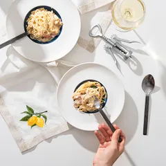 Тарелка для пасты «Абиссос» фарфор 300мл D=22,H=4см белый,синий, изображение 3