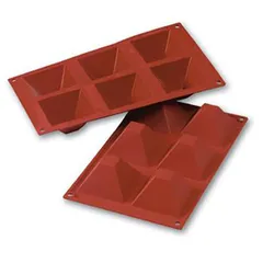 Baking pan “Pyramid” [6 cells] silicone ,H=40,L=71,B=71mm