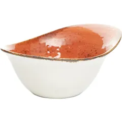 Salad bowl “Kraft” porcelain 450ml ,H=75,L=180,B=140mm terracotta