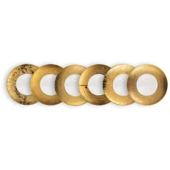 Тарелка «Дэрас Голд» в ассортименте набор[6шт] фарфор D=290,H=35мм белый,золотой