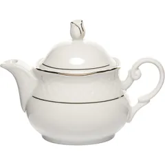 Чайник заварочный «Афродита» фарфор 400мл D=17,H=13см белый,золотой