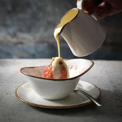 Молочник «Браун Дэппл» фарфор 142мл D=37,H=70мм белый,коричнев., изображение 2